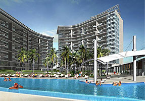 View From Pool To Building